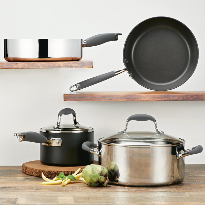 Anolon Advanced 6Piece NonStick Stainless Steel Cookware Set